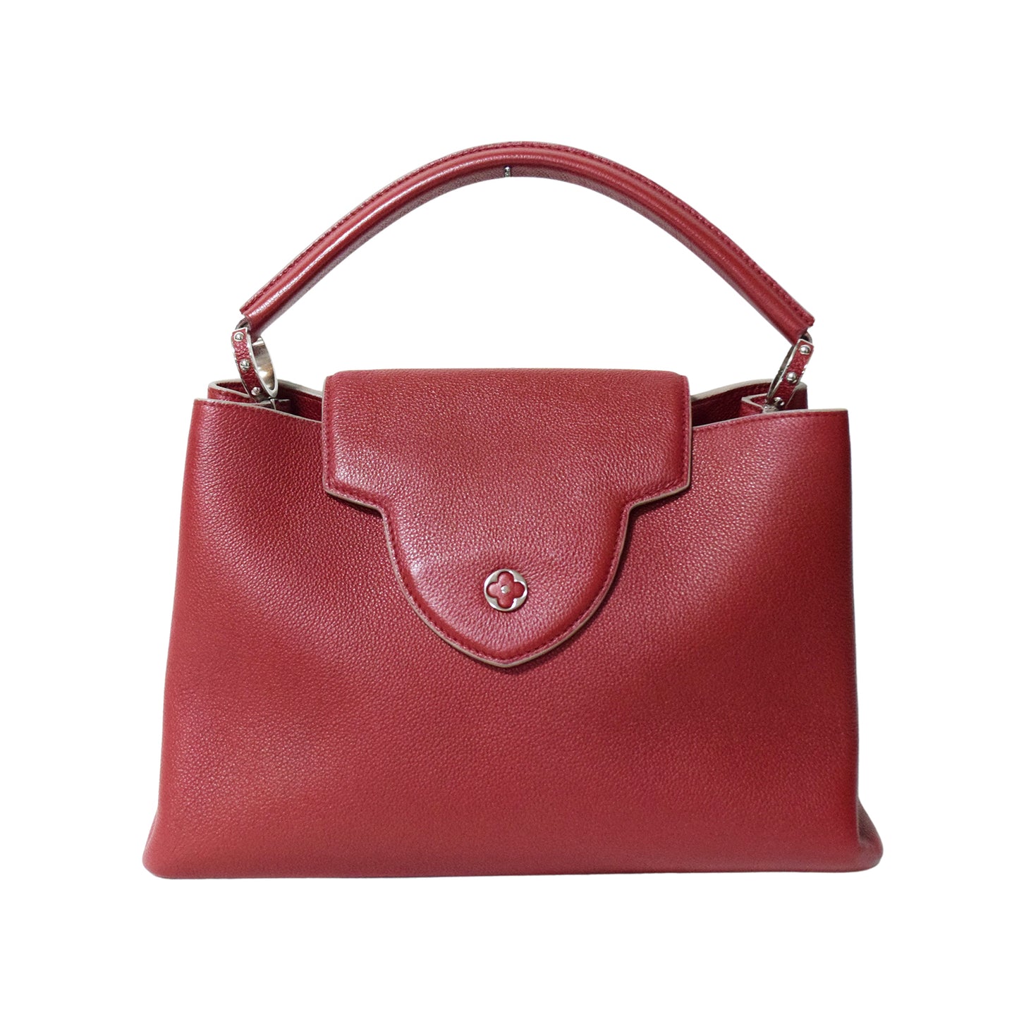 路易威登 Capucines MM Coquelicot M94631 Taurillon 皮革红色女士手提包
LV