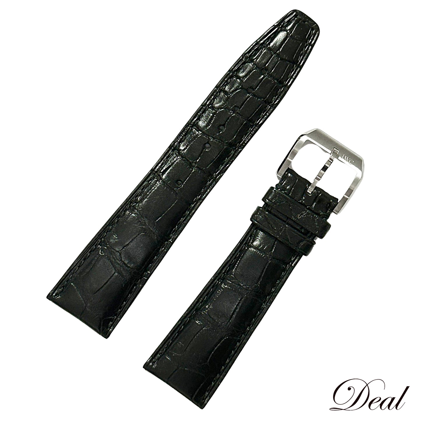 IWC アイダブリュシー 純正 レザーベルト 尾錠付 ブラック メンズ 時計ベルト