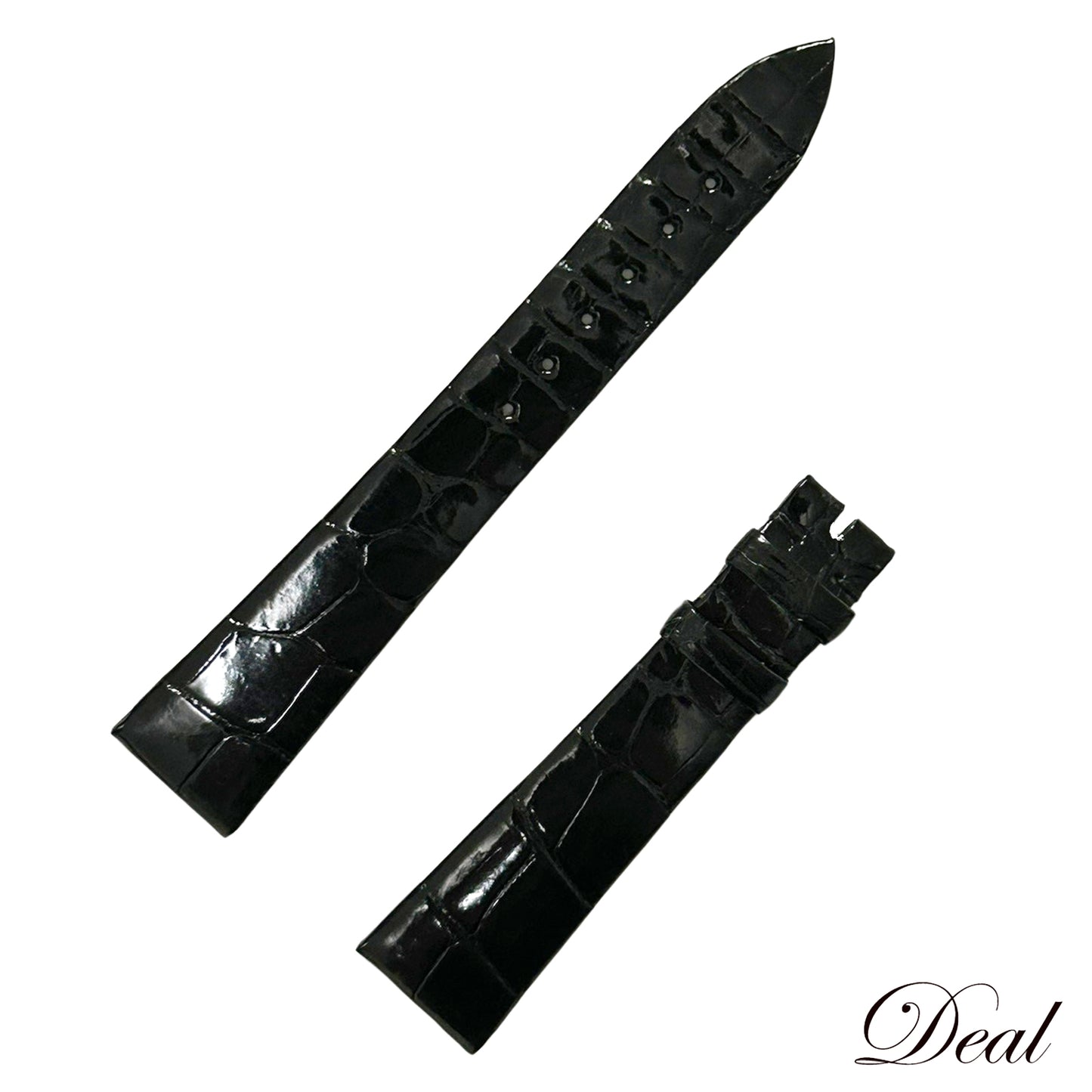 未使用 保管品 Breguet ブレゲ 純正 クロコ レザーベルト ブラック メンズ 時計ベルト