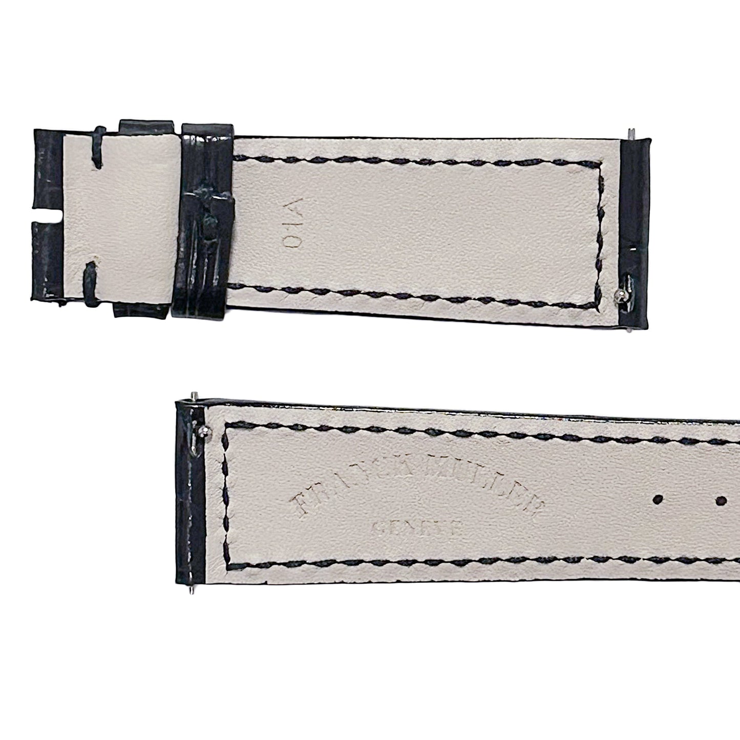 未使用 保管品 FRANCK MULLER フランクミュラー 純正 レザーベルト ワンタッチ式 ブラック レディース 時計ベルト