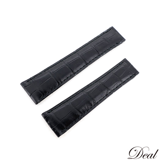 未使用 保管品 ROLEX ロレックス  純正 クロコ レザーベルト  ブラック  メンズ 時計ベルト