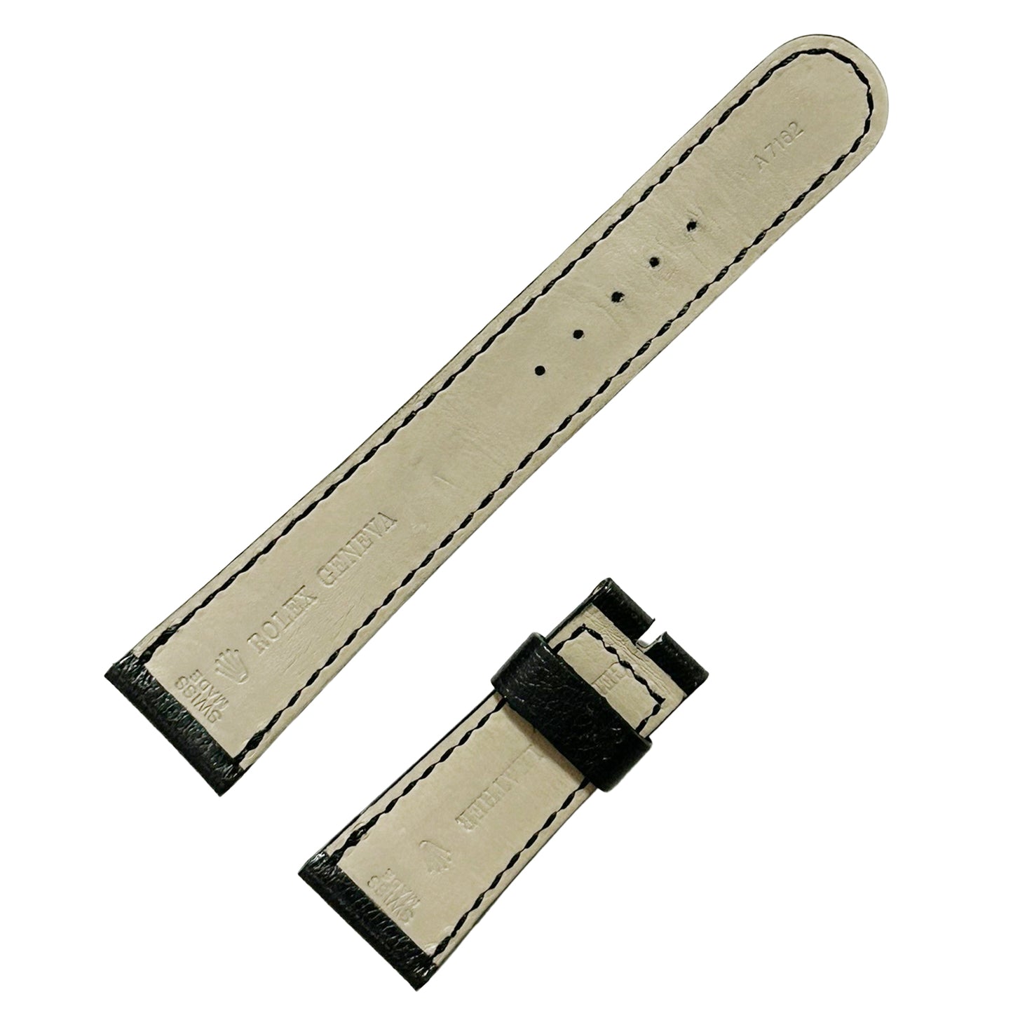 ROLEX ロレックス  純正 レザーベルト  A7162  ブラック  メンズ 時計ベルト