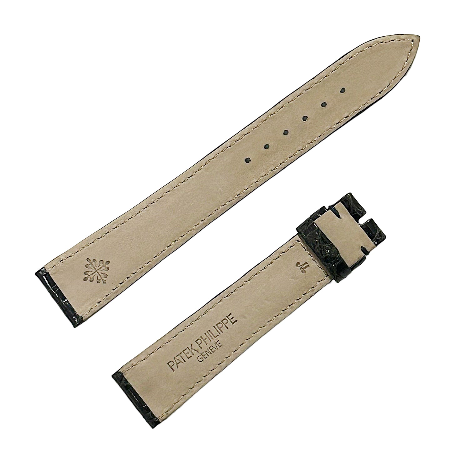 未使用 保管品 PATEK PHILIPPE パテックフィリップ 純正 レザーベルト ブラック メンズ 時計ベルト