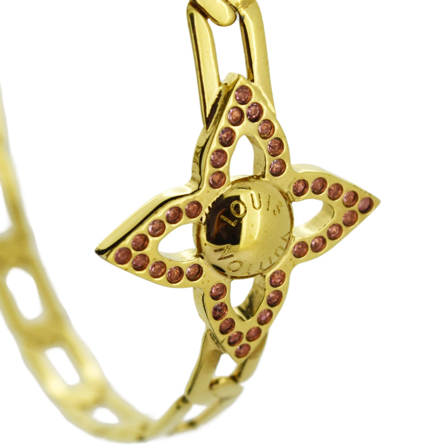 LOUIS VUITTON ルイ・ヴィトン  クレオール フラワーパワー ラインストーン  フープピアス  ゴールド  レディース ピアス
LV