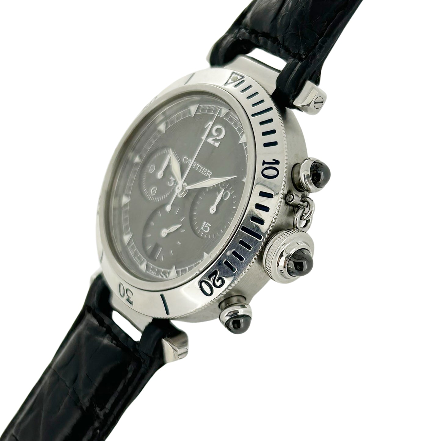 Cartier カルティエ パシャ38 クロノ N950 W3105155 プラチナベゼル メンズ 腕時計