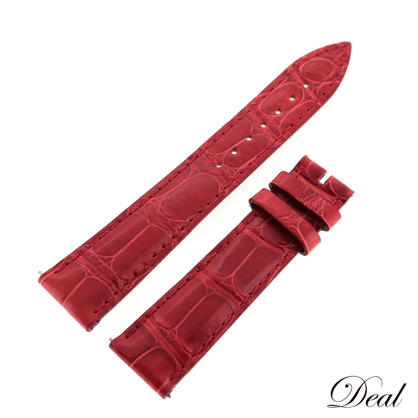 未使用 展示品 FRANCK MULLER フランクミュラー 純正 レザーベルト 5850 18mm 赤 ワンタッチ式 レッド メンズ 時計ベルト