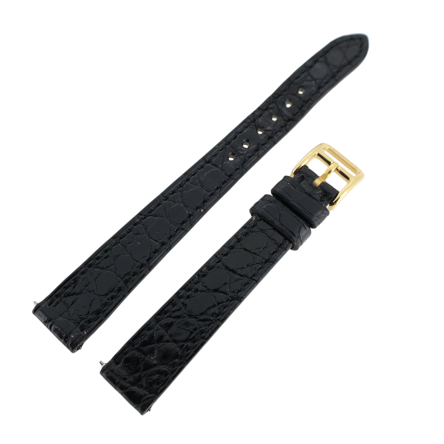 HERMES エルメス 純正 レザーベルト 尾錠付き 黒 ワンタッチ式 ブラック レディース 時計ベルト