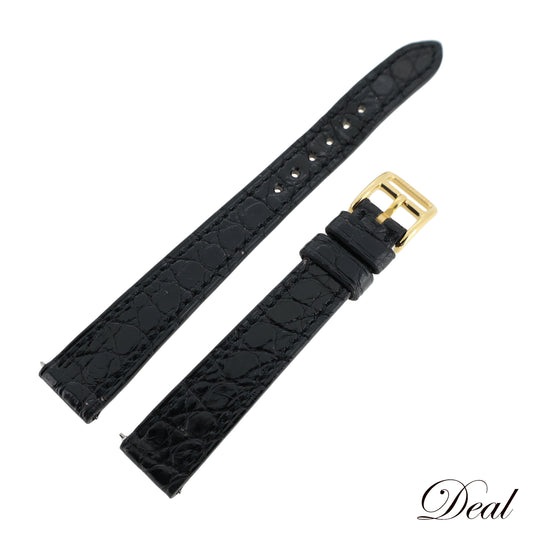 HERMES エルメス 純正 レザーベルト 尾錠付き 黒 ワンタッチ式 ブラック レディース 時計ベルト