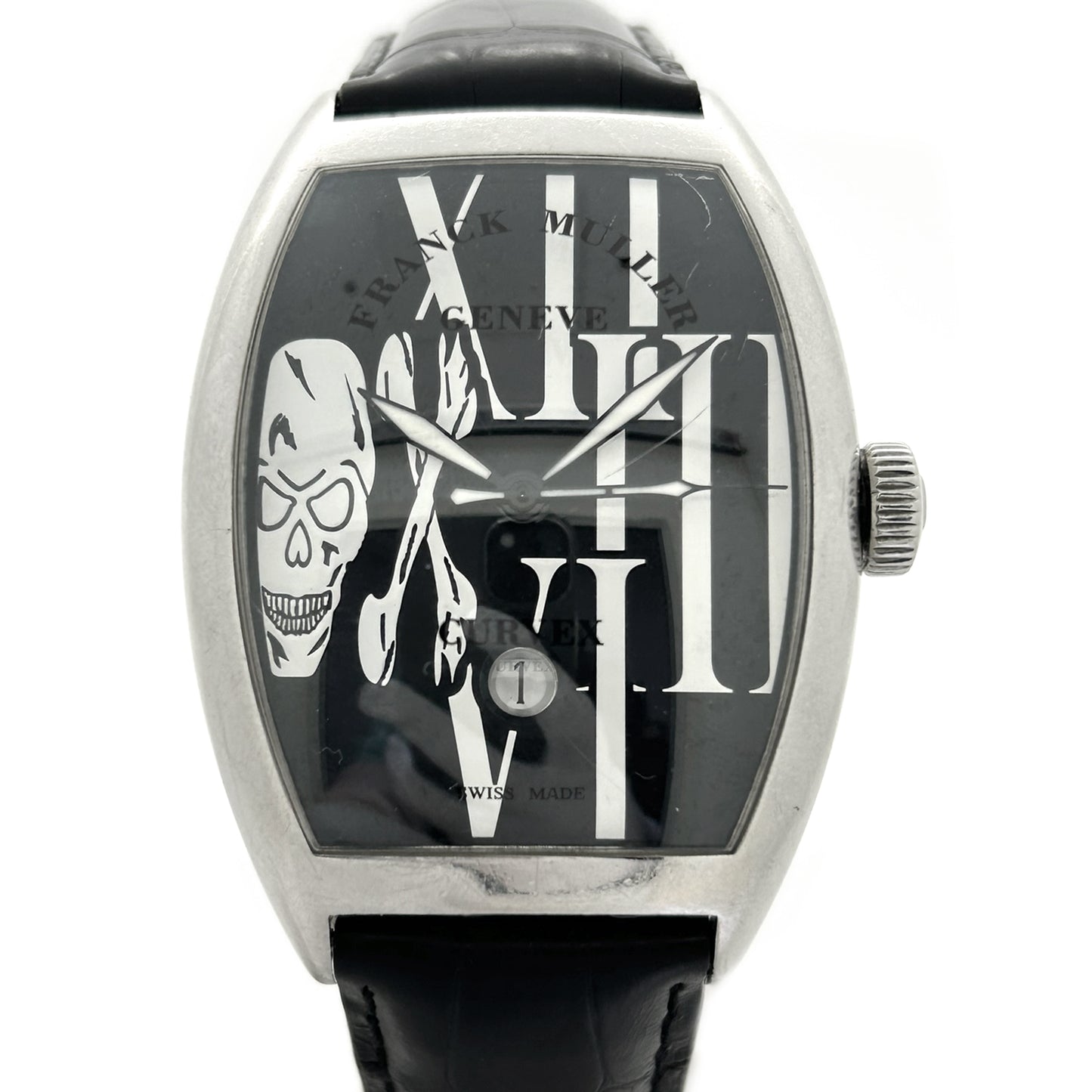 FRANCK MULLER フランクミュラー トノーカーベックス ゴシックアロンジェ 8880SCDTGOTH ドクロ メンズ 腕時計