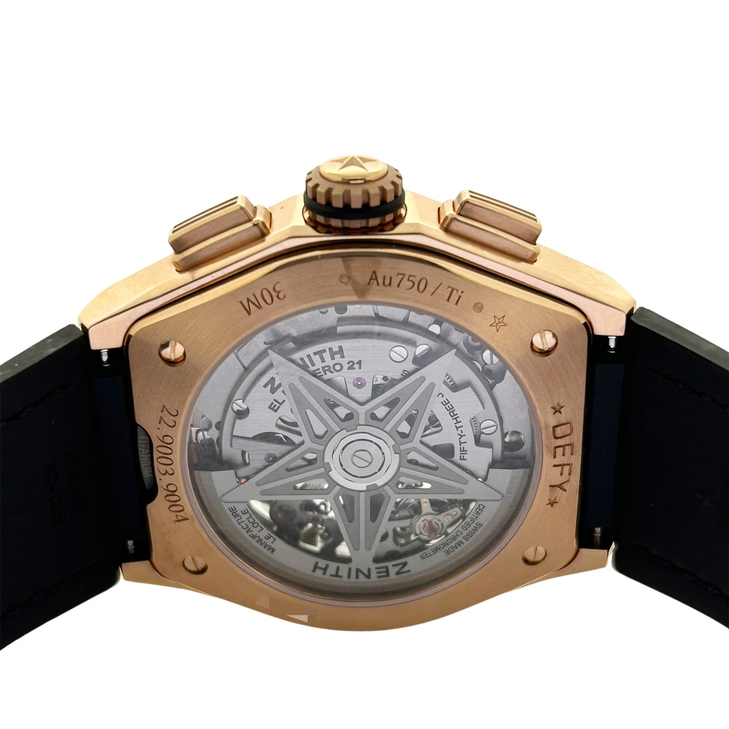 美品 K18RG ZENITH ゼニス  デファイ エルプリメロ21 レインボー  22.9003.9004/72.R585  メンズ 腕時計