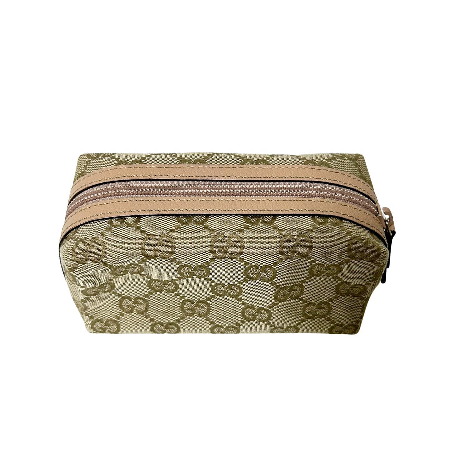 美品 GUCCI グッチ GGキャンバス 29596 ベージュ レディース 化粧ポーチ