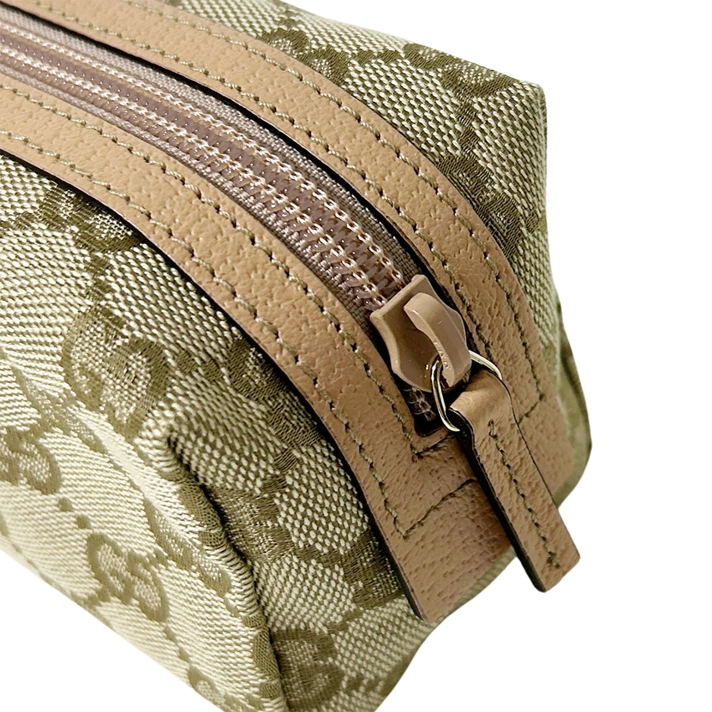 美品 GUCCI グッチ GGキャンバス 29596 ベージュ レディース 化粧ポーチ