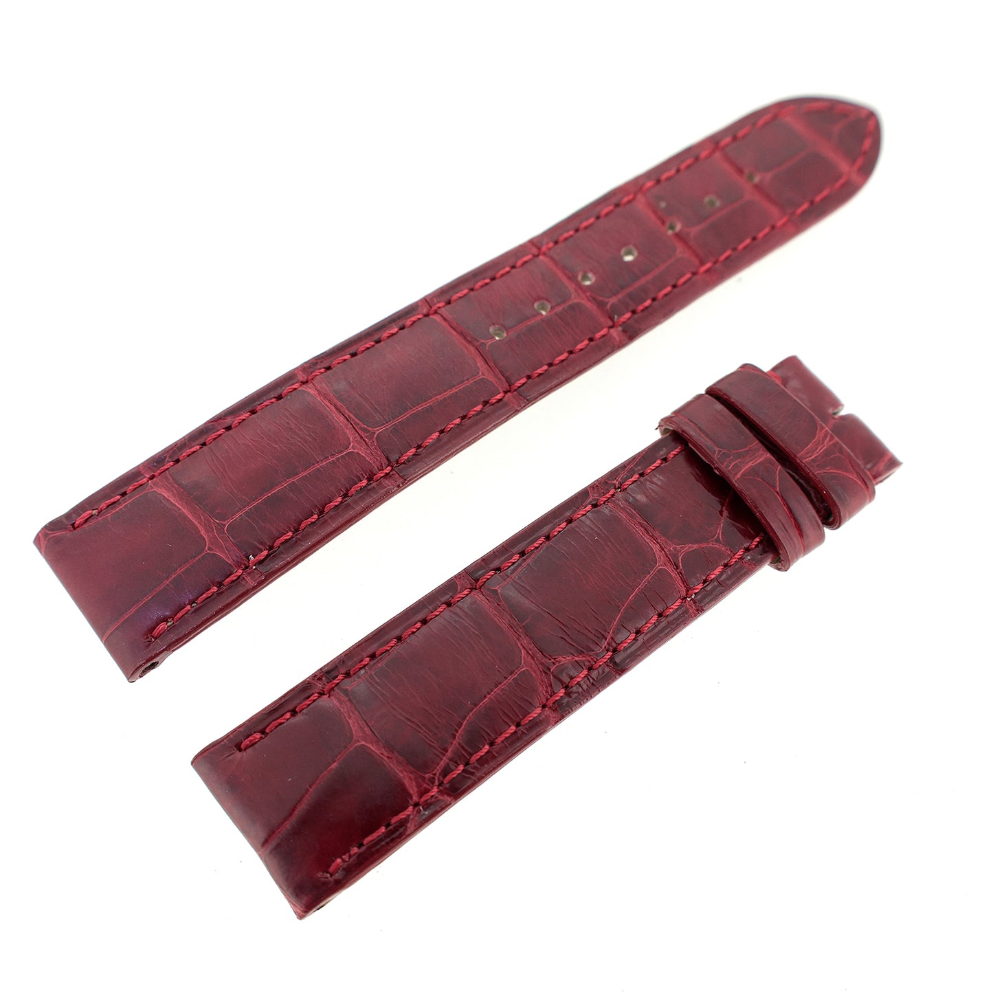 Cartier カルティエ 純正 レザーベルト レッド レディース 時計ベルト