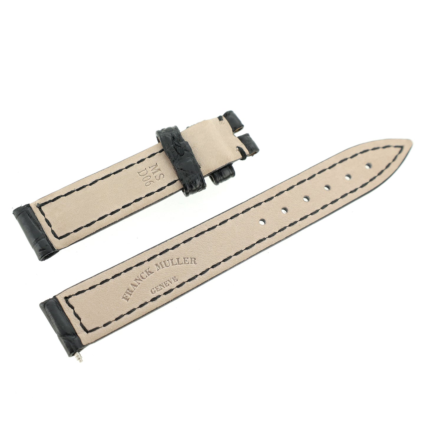 未使用 保管品 FRANCK MULLER フランクミュラー  純正 レザーベルト  ブラック  レディース 時計ベルト