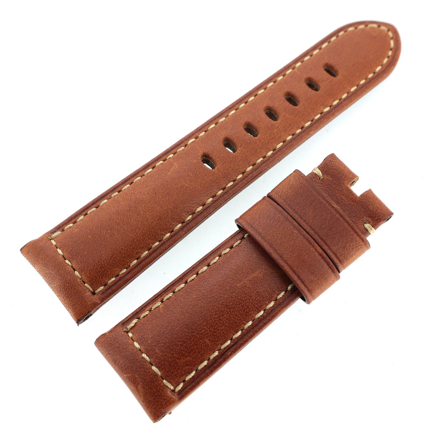 美品 PANERAI パネライ 純正 レザーベルト 尾錠用 24mm ブラウン メンズ 時計ベルト