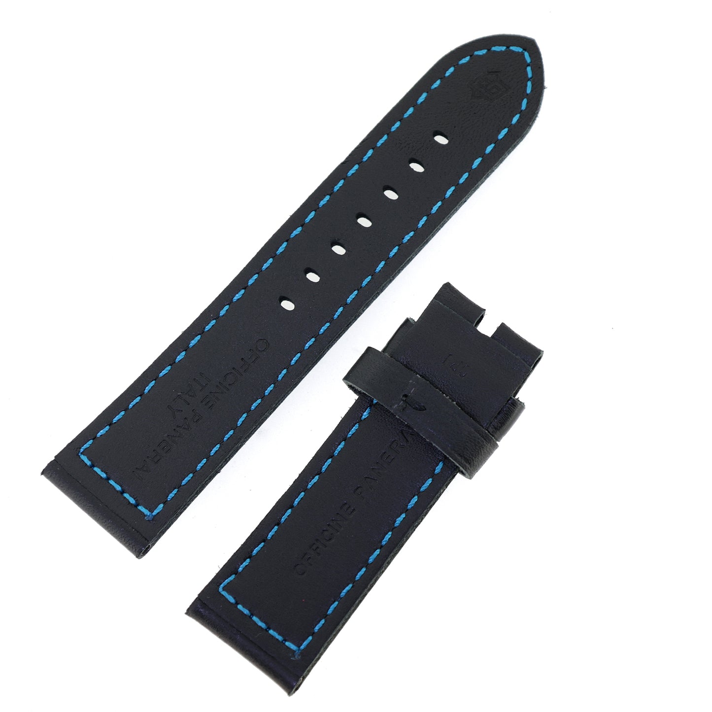 PANERAI Panerai Genuine Leather Strap, 24mm, Black, for Men's Watch, with Buckle.