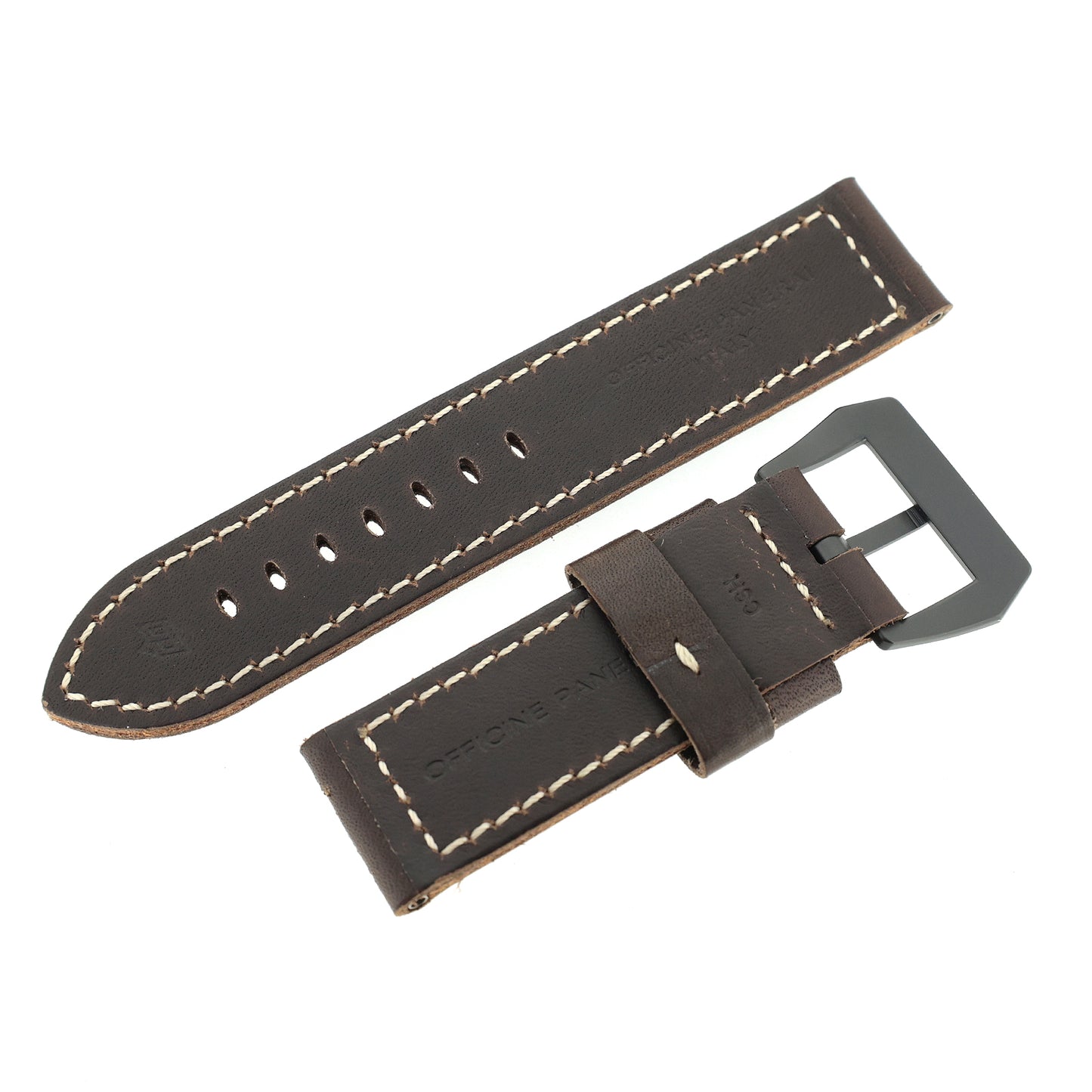 未使用 保管品 PANERAI パネライ 純正 レザーベルト 尾錠付 24mm ブラウン メンズ 時計ベルト