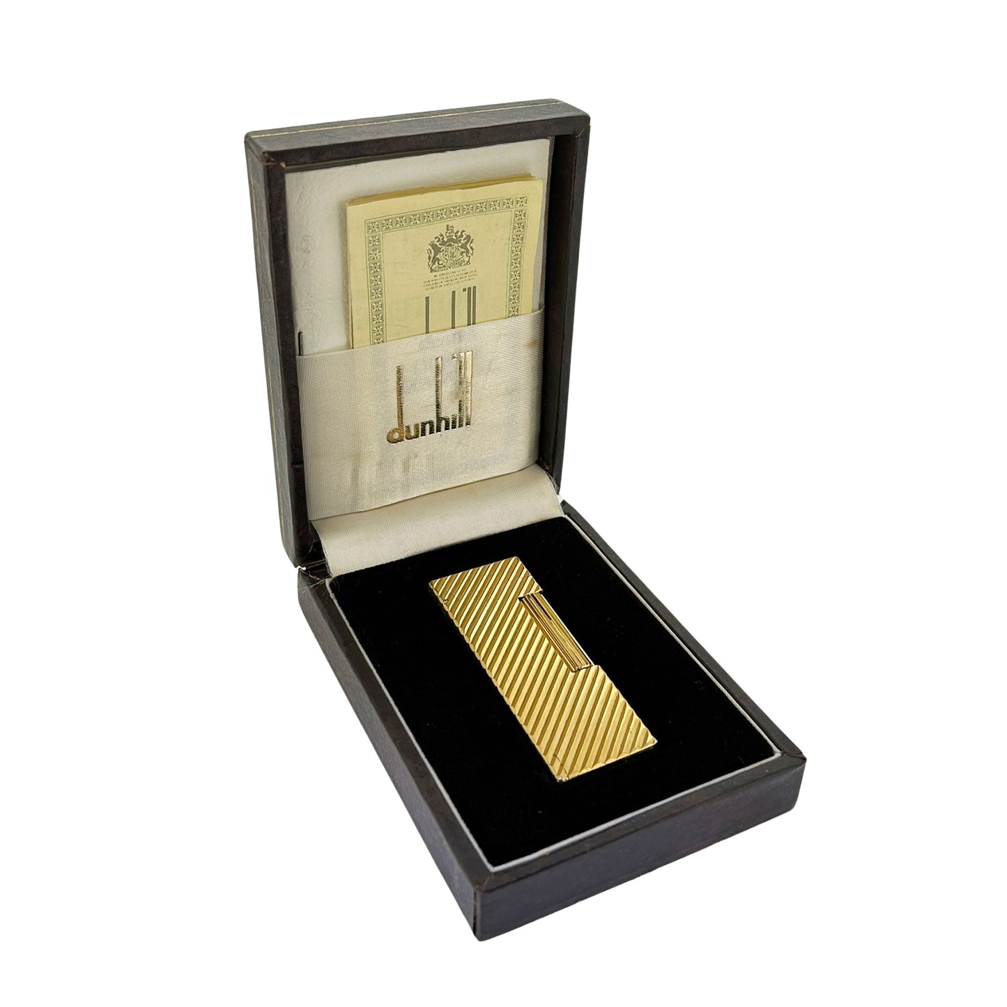 着火確認済 dunhill ダンヒル 薄型 ガスライター ゴールド メンズ ライター