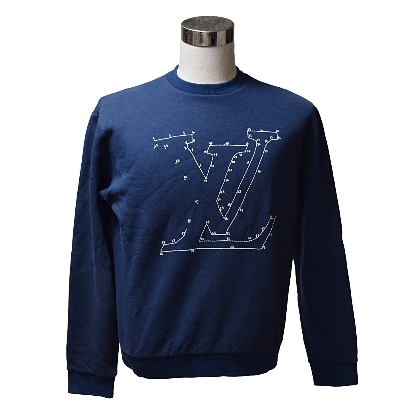 SALE LOUIS VUITTON ルイ・ヴィトン  LVステッチプリント エンブロイダリー  RM202M  ネイビー  メンズ スウェット
LV