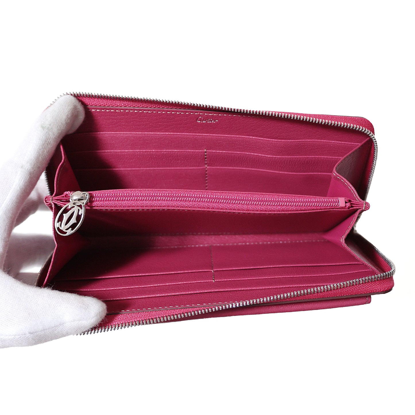 新品 保管品 Cartier カルティエ マスト ラウンドファスナー L3001355 ピンク レディース 長財布