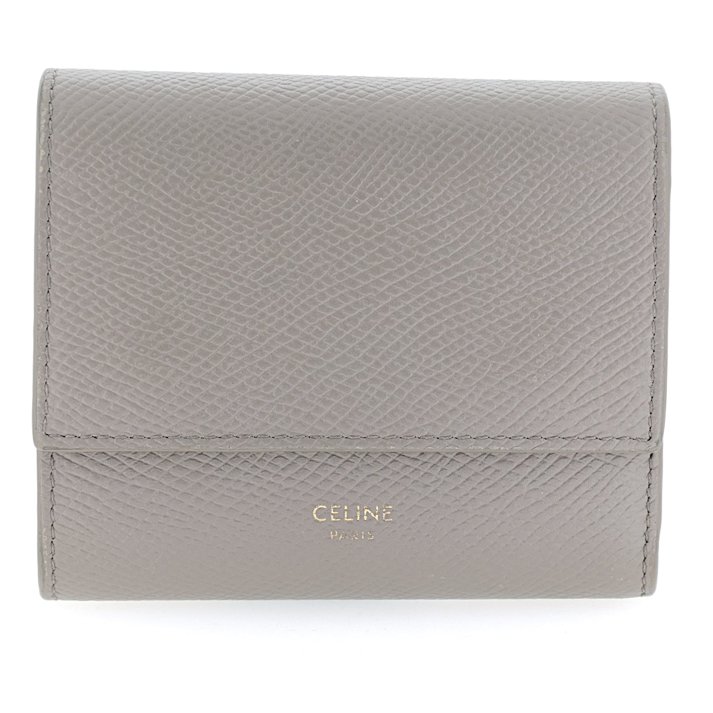 CELINE セリーヌ  スモール トリフォールド  10B573BEL  ベージュ ぺブル  ベージュ  レディース 二つ折り財布