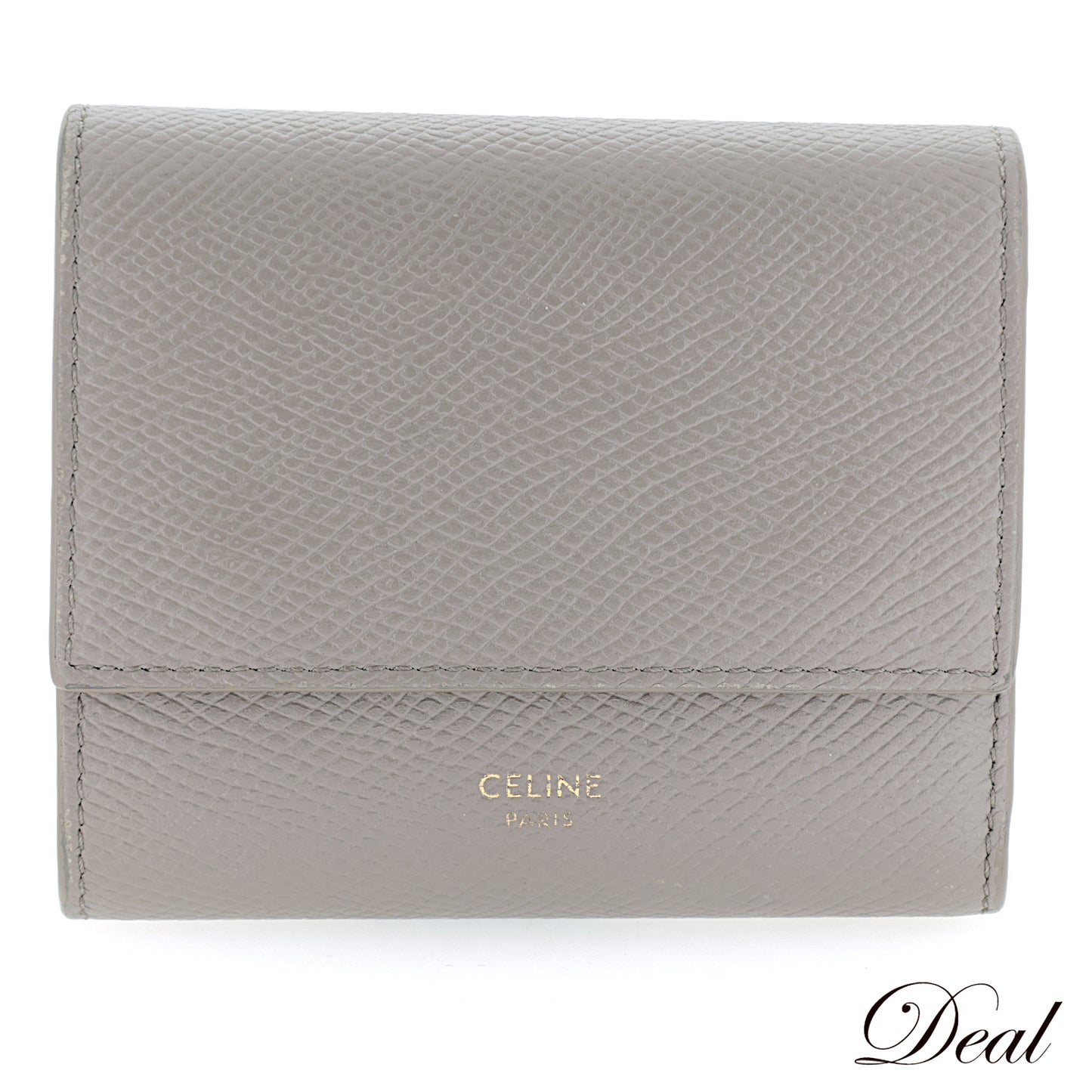 CELINE セリーヌ  スモール トリフォールド  10B573BEL  ベージュ ぺブル  ベージュ  レディース 二つ折り財布