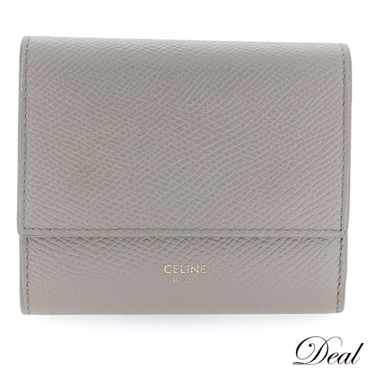 CELINE セリーヌ  スモール トリフォールド  10B573BEL  ベージュ ぺブル  ベージュ  レディース 二つ折り財布