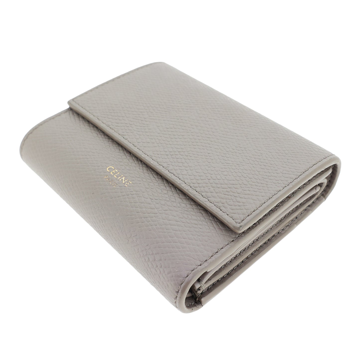 CELINE セリーヌ  スモール トリフォールド  10B573BEL  ベージュ ぺブル  ベージュ  レディース 二つ折り財布