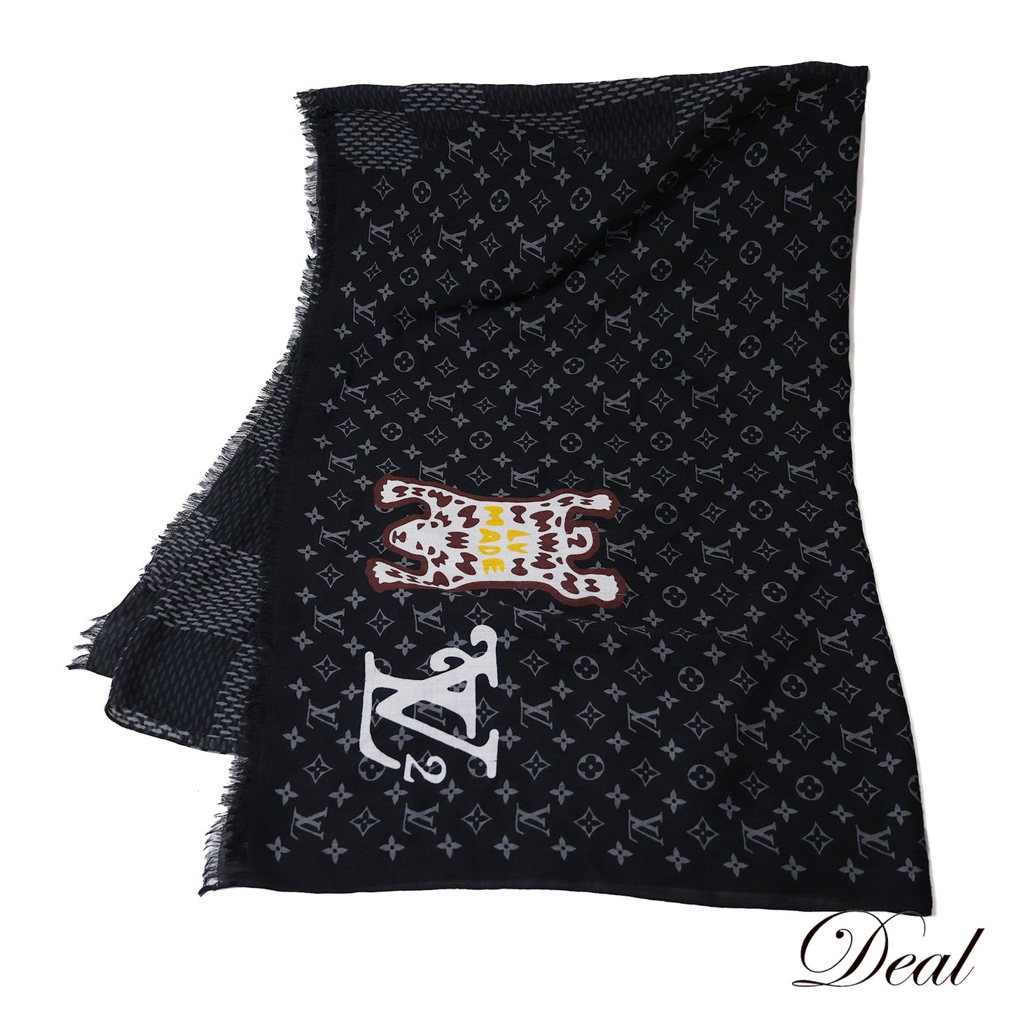 LOUIS VUITTON ルイ・ヴィトン エトール ダミエ ジャイアント ウェーブ モノグラム NIGO MP2697 ブラック レディース ストール
LV