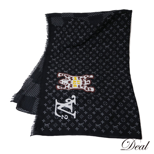 LOUIS VUITTON ルイ・ヴィトン エトール ダミエ ジャイアント ウェーブ モノグラム NIGO MP2697 ブラック レディース ストール
LV