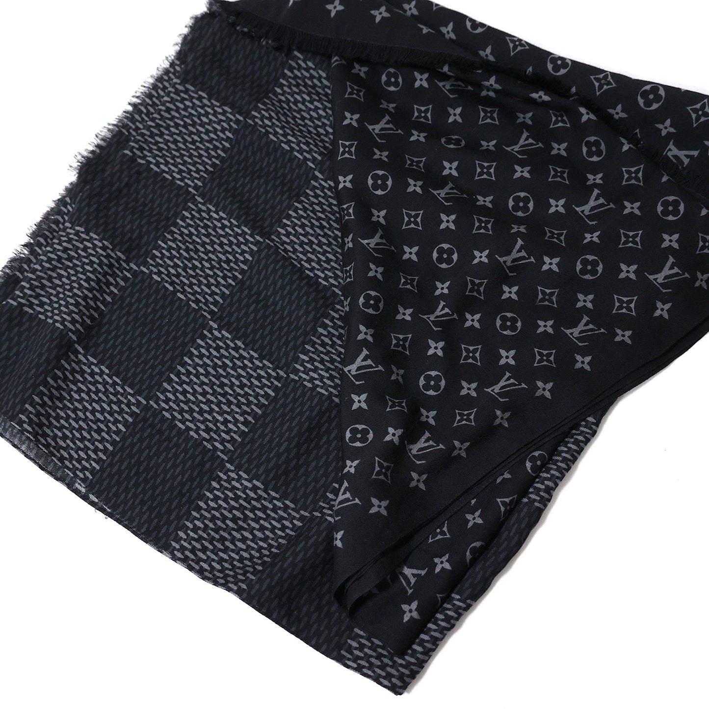 LOUIS VUITTON ルイ・ヴィトン エトール ダミエ ジャイアント ウェーブ モノグラム NIGO MP2697 ブラック レディース ストール
LV