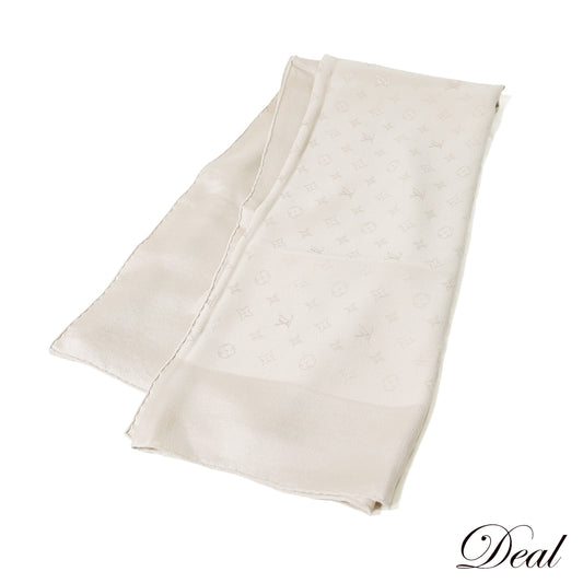 LOUIS VUITTON ルイ・ヴィトン  モノグラム シルク  ベージュ  レディース スカーフ
LV