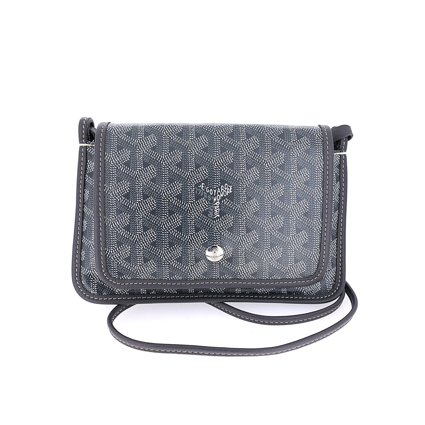 GOYARD ゴヤール  プリュメ ポーチ ウォレット  PLUMETPMLTY51CL51P  販売証明書あり  グレー  レディース ショルダーバッグ