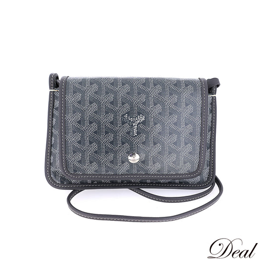 GOYARD ゴヤール  プリュメ ポーチ ウォレット  PLUMETPMLTY51CL51P  販売証明書あり  グレー  レディース ショルダーバッグ