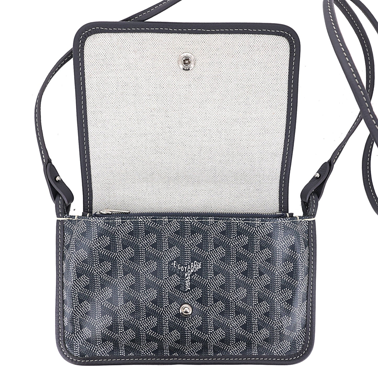 GOYARD ゴヤール  プリュメ ポーチ ウォレット  PLUMETPMLTY51CL51P  販売証明書あり  グレー  レディース ショルダーバッグ