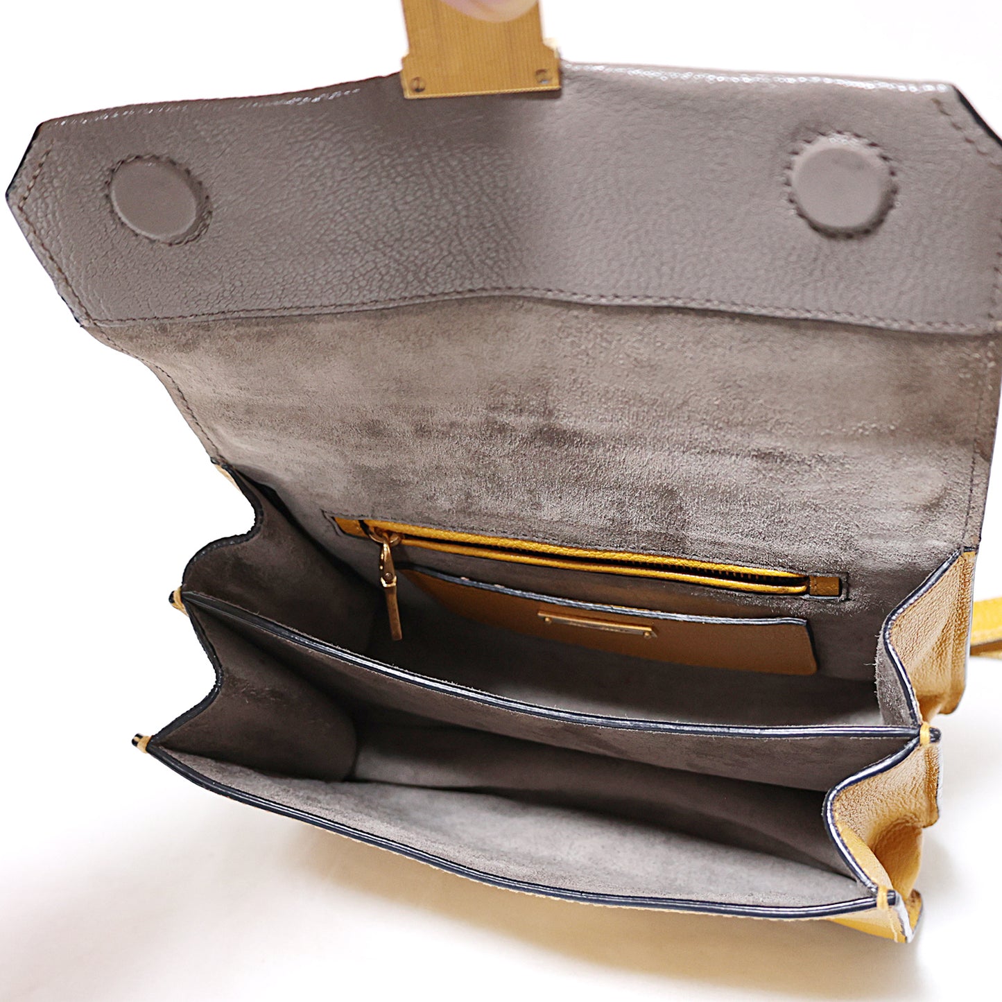 miumiu ミュウミュウ マドラス バイカラーフラップ イエロー レディース ショルダーバッグ