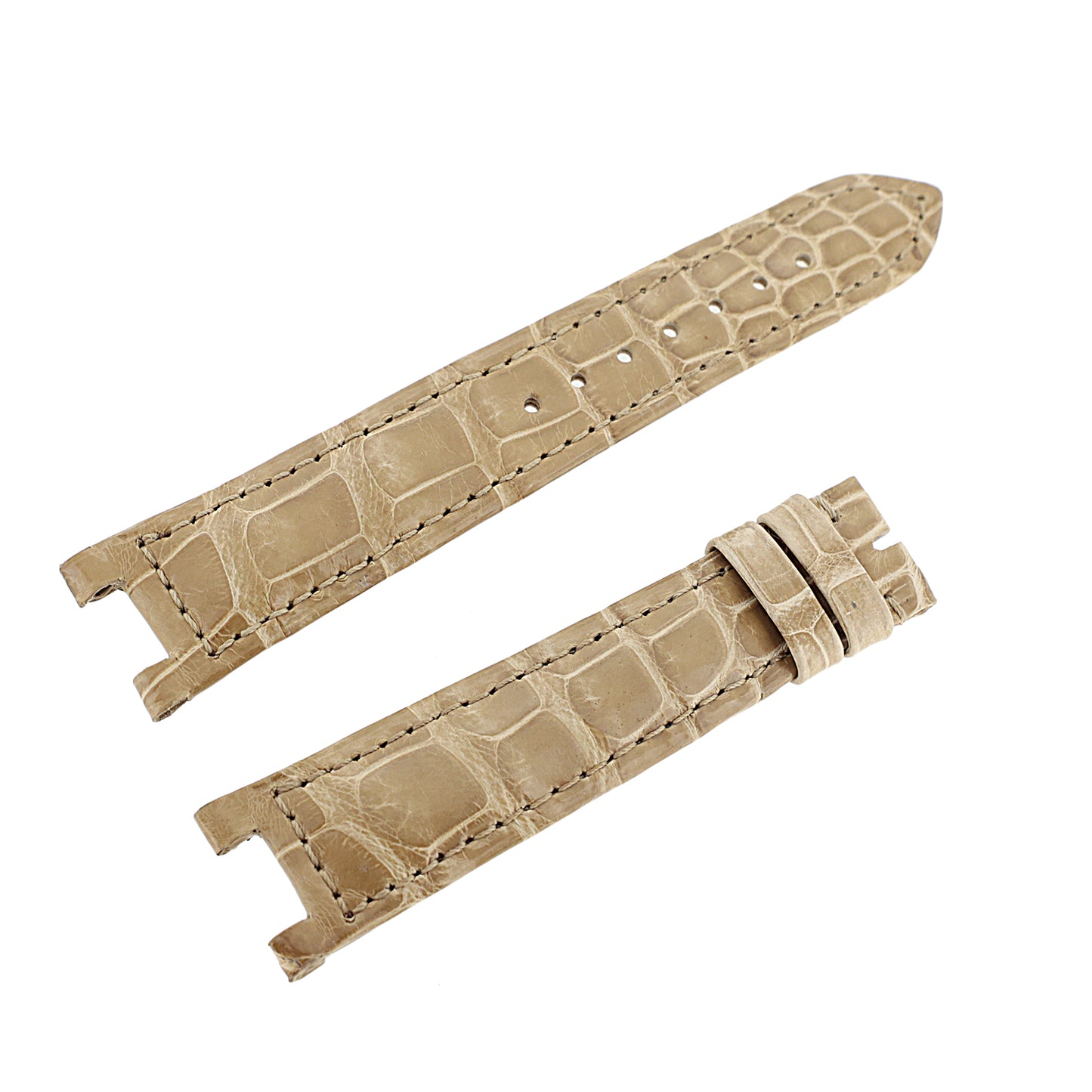 未使用 保管品 Cartier カルティエ 純正 クロコ レザーベルト パシャ ベージュ メンズ 時計ベルト