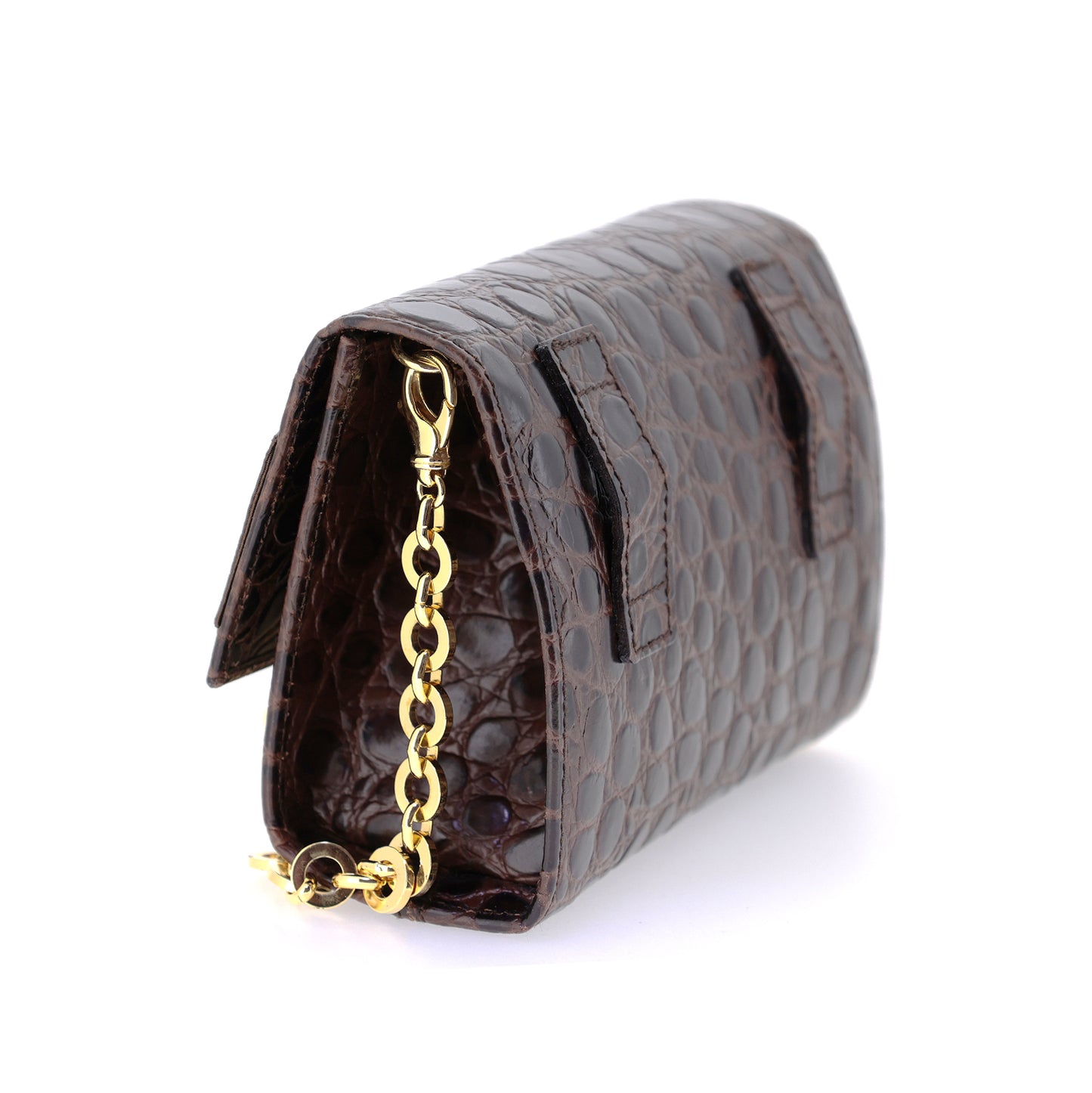 Salvatore Ferragamo Vara Ribbon 迷你链条三向棕色女士单肩包