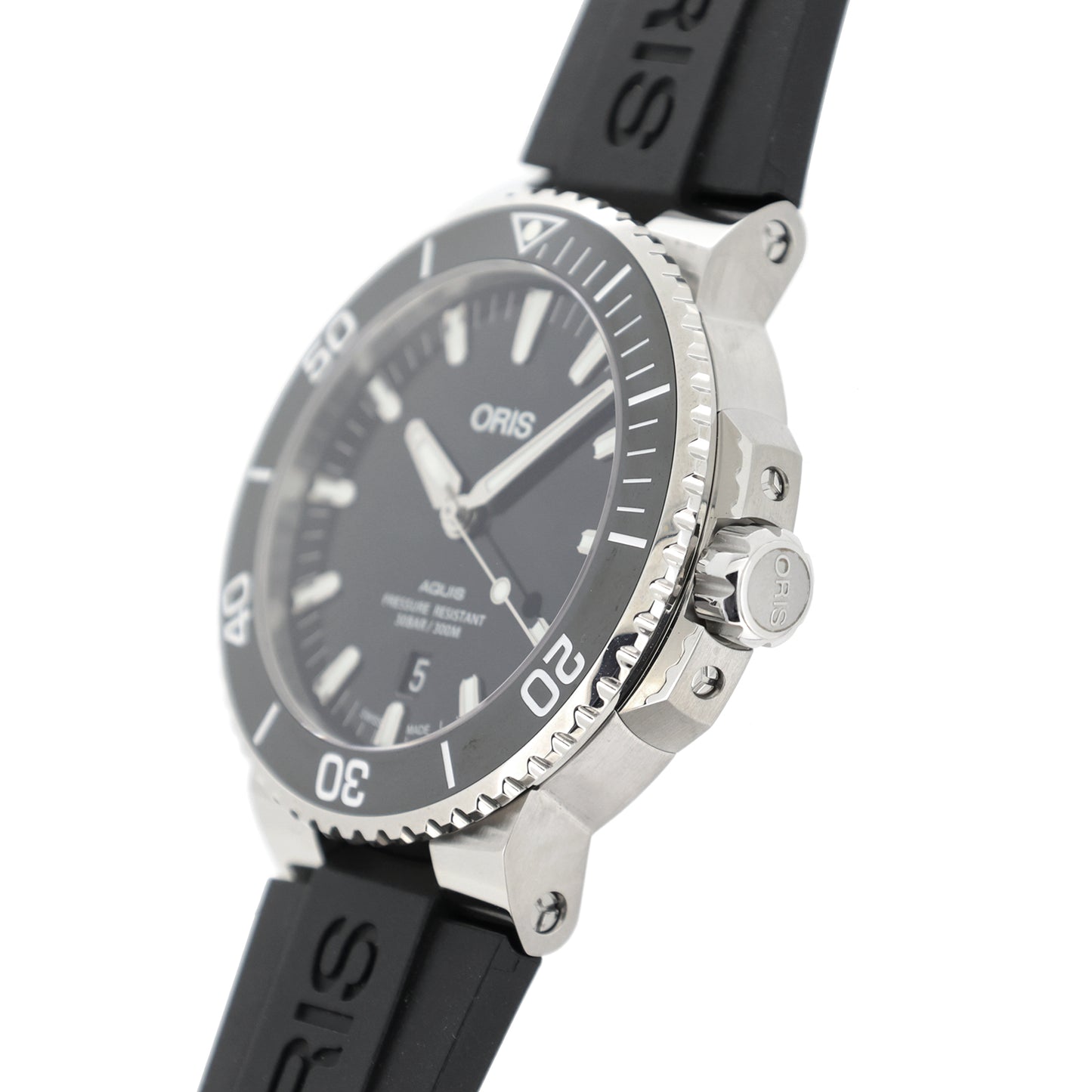 Unused, stored ORIS Aquis Date 01 733 7730 4134 men's watch