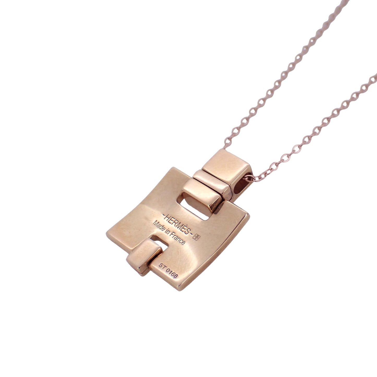 HERMES Eileen Pink ST0168 Gold Women's Necklace