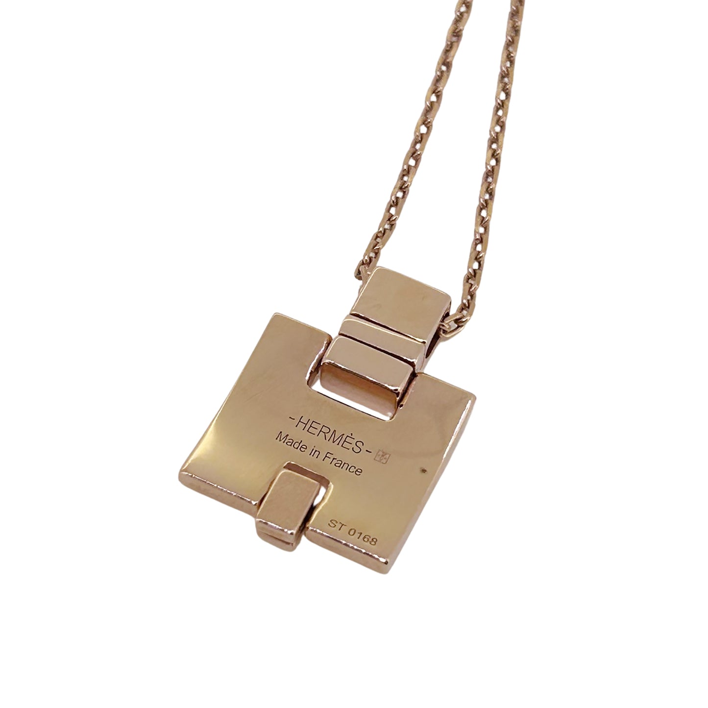 HERMES エルメス アイリーン ピンク ST0168 ゴールド レディース ネックレス