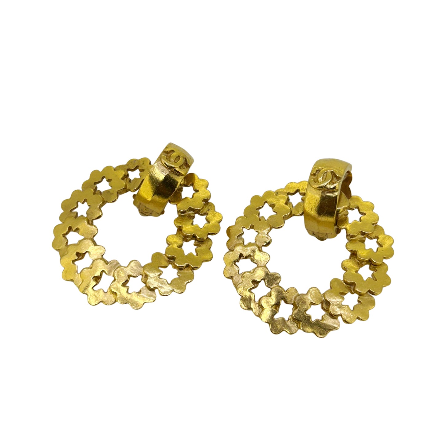 CHANEL シャネル ココマーク フープ ヴィンテージ 96P ゴールド レディース イヤリング