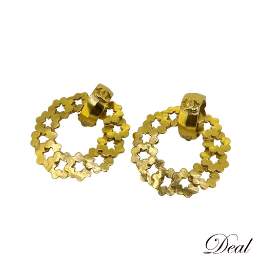 CHANEL シャネル ココマーク フープ ヴィンテージ 96P ゴールド レディース イヤリング