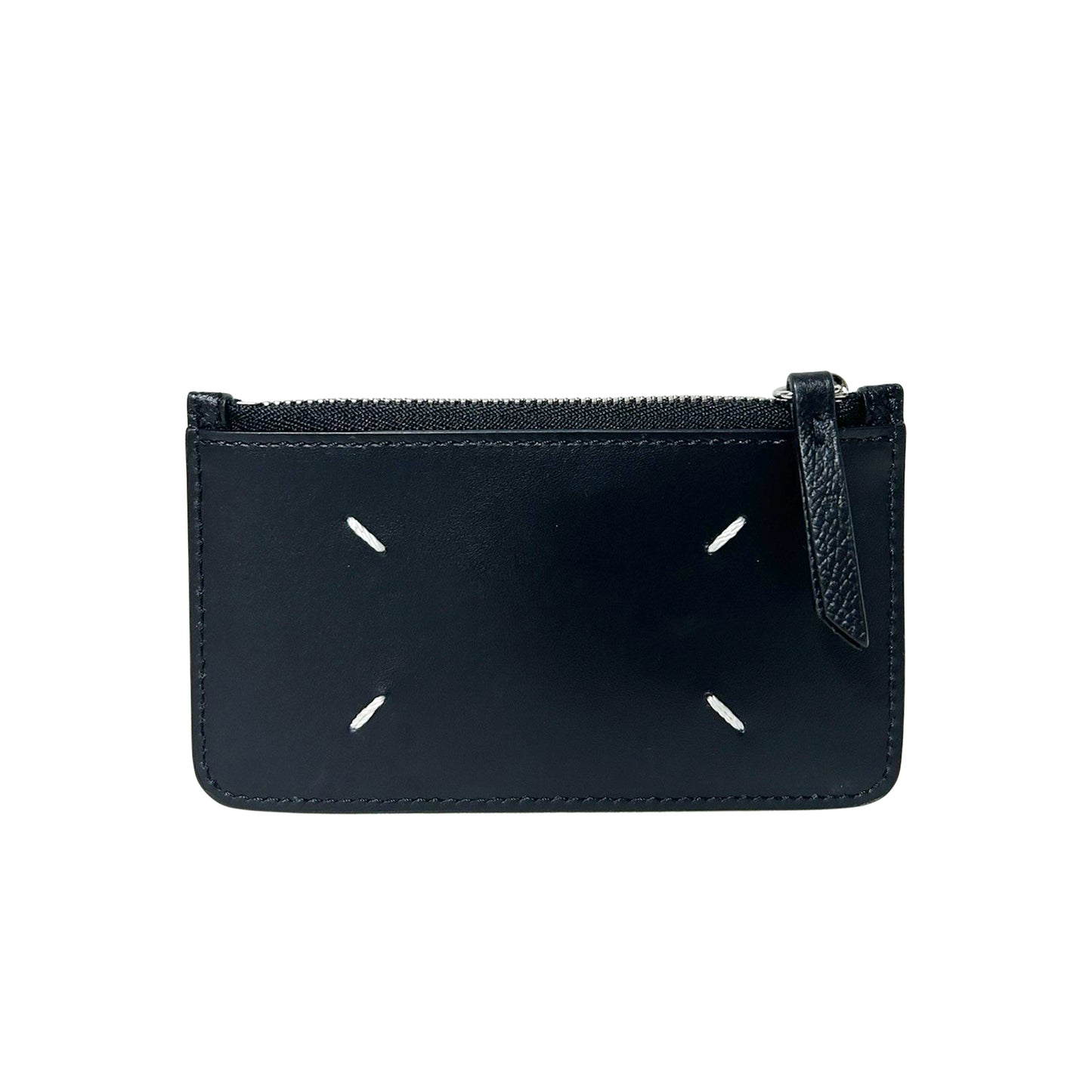 美品 Maison Margiela メゾンマルジェラ フラグメントケース 4ステッチ SA1VX0008 P4745 ユニセックス ブラック メンズ コインケース