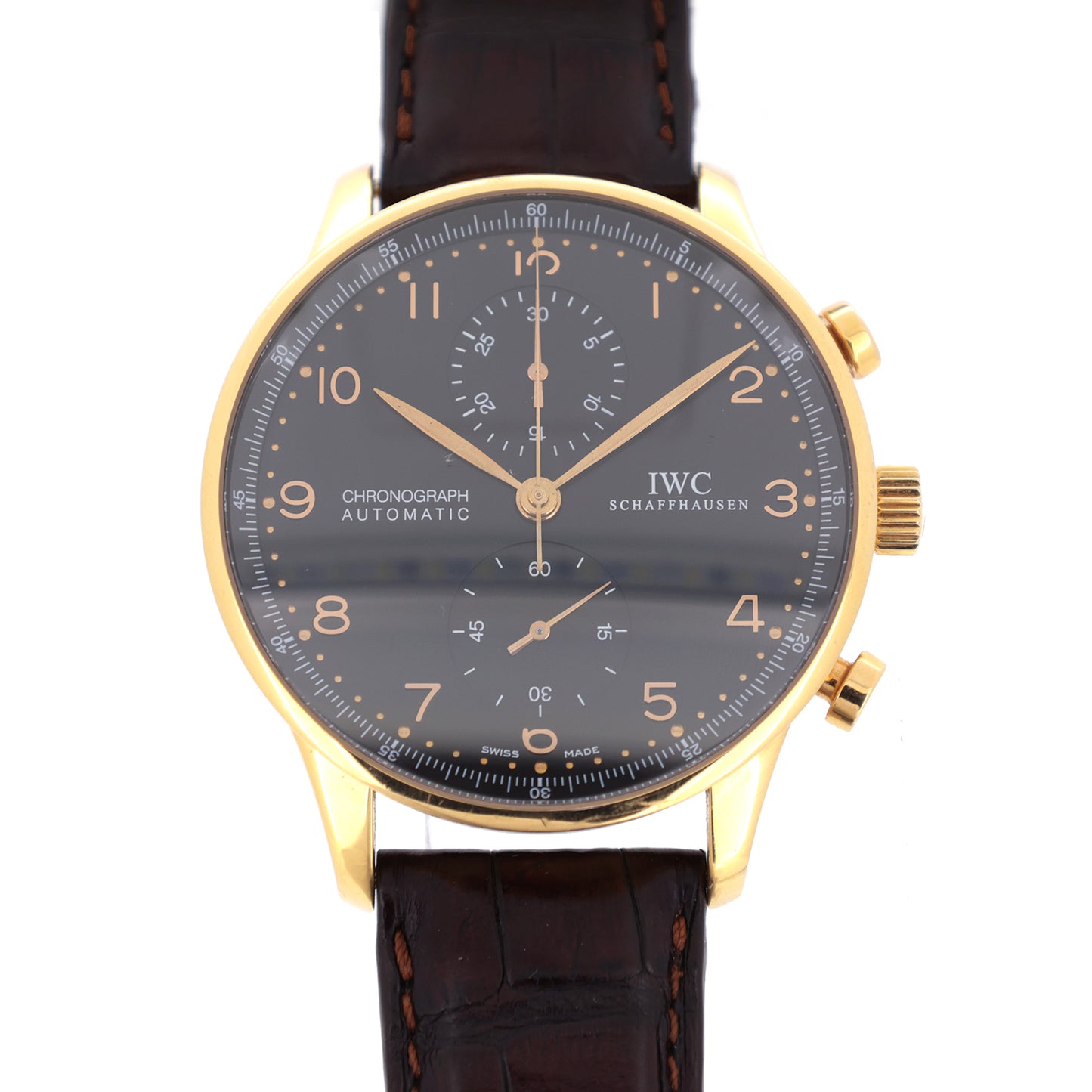 K18PG IWC アイダブリュシー  ポルトギーゼ クロノグラフ  IW371415  メンズ 腕時計