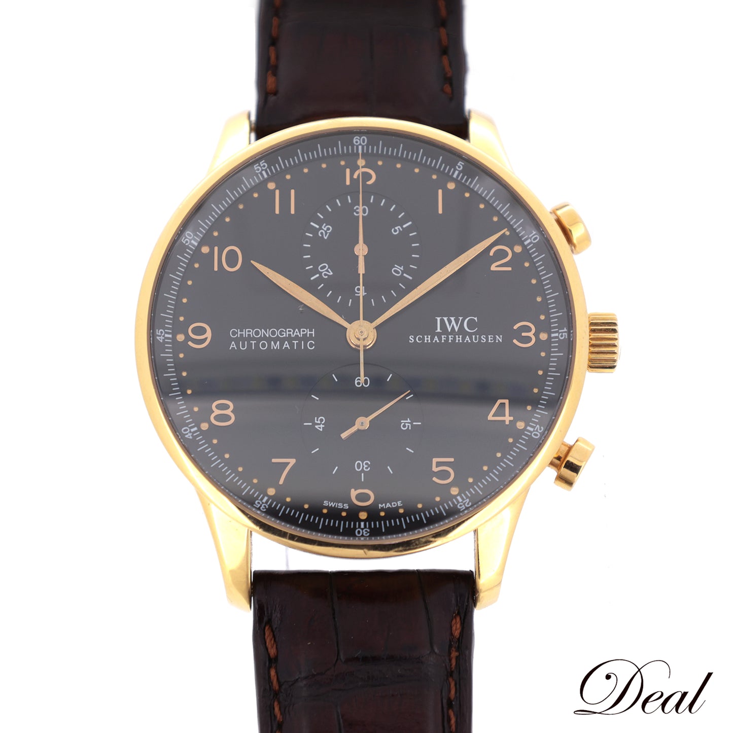 K18PG IWC アイダブリュシー  ポルトギーゼ クロノグラフ  IW371415  メンズ 腕時計