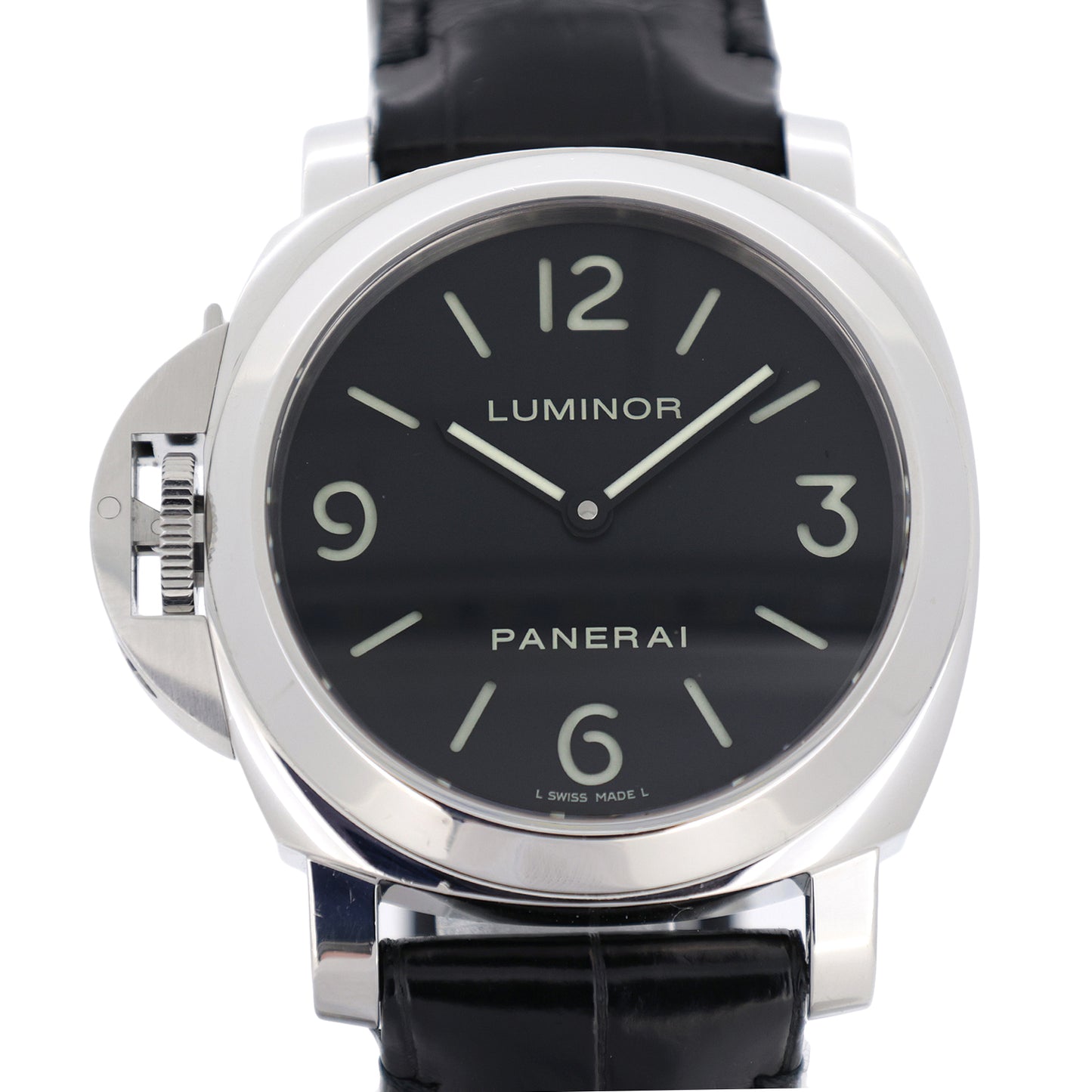 希少 左リューズ PANERAI パネライ ルミノール ベースレフトハンド PAM00219 Dバックル メンズ 腕時計