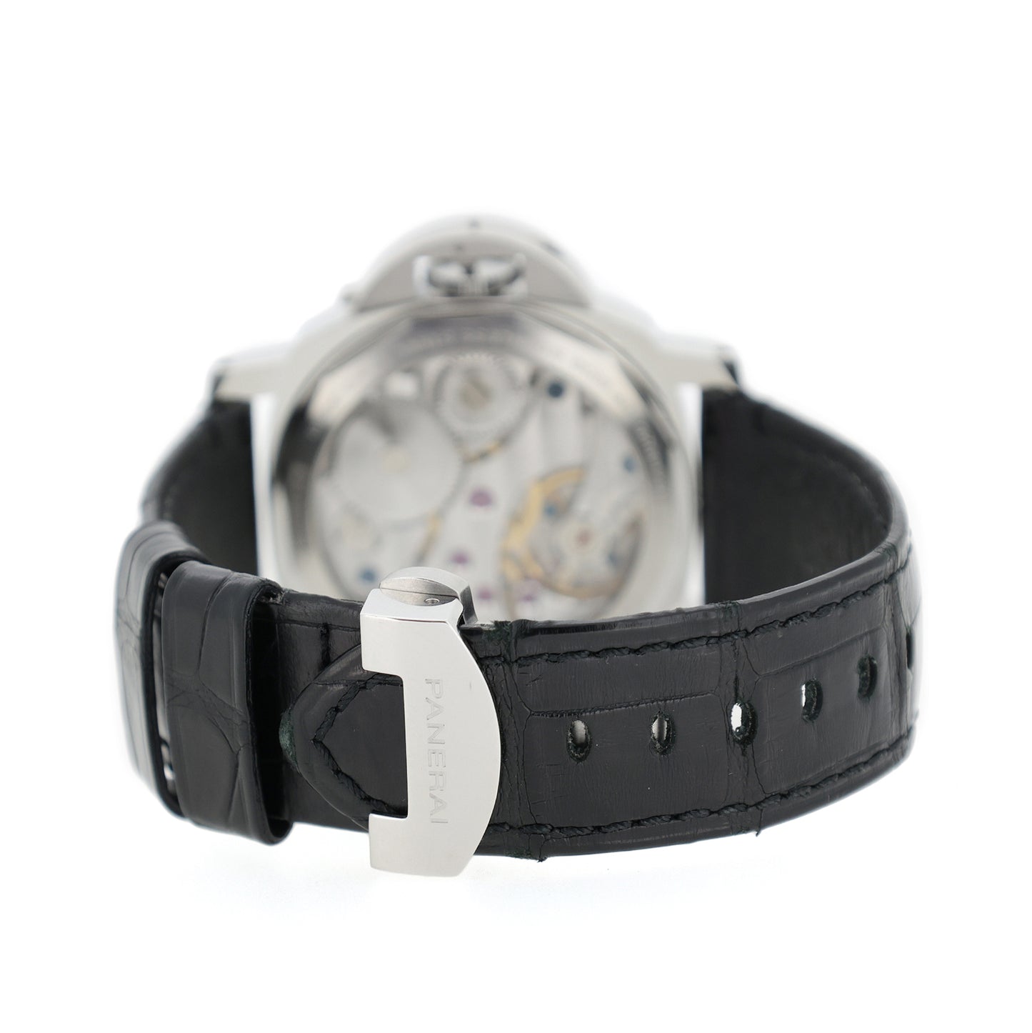 Rare Panerai Luminor Base Left Hand PAM00219 Men's Watch with Left Crown and D Buckle
