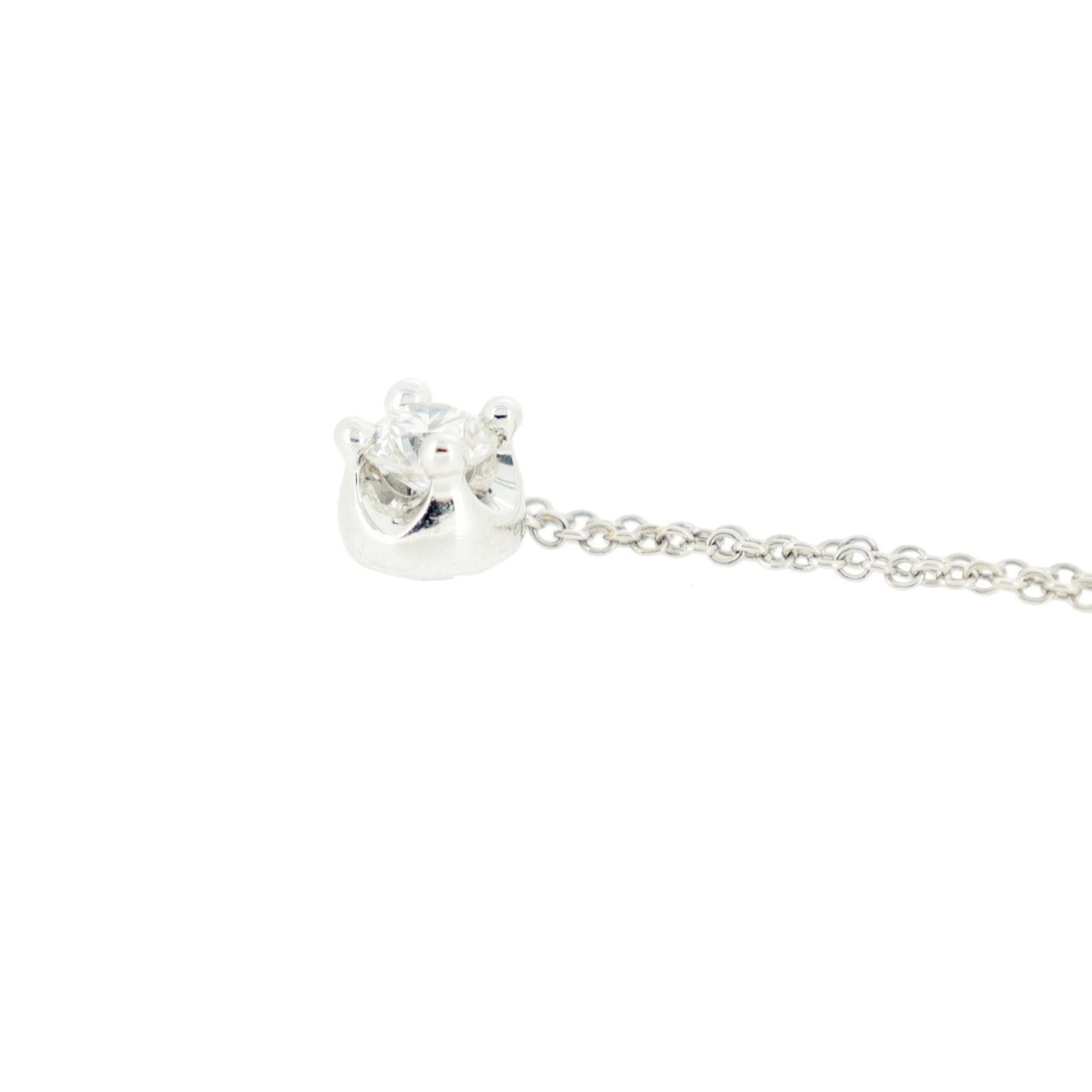 BVLGARI ブルガリ  コロナ ダイヤ K18WG  0.3ct 1粒ダイヤ  シルバー  レディース ネックレス