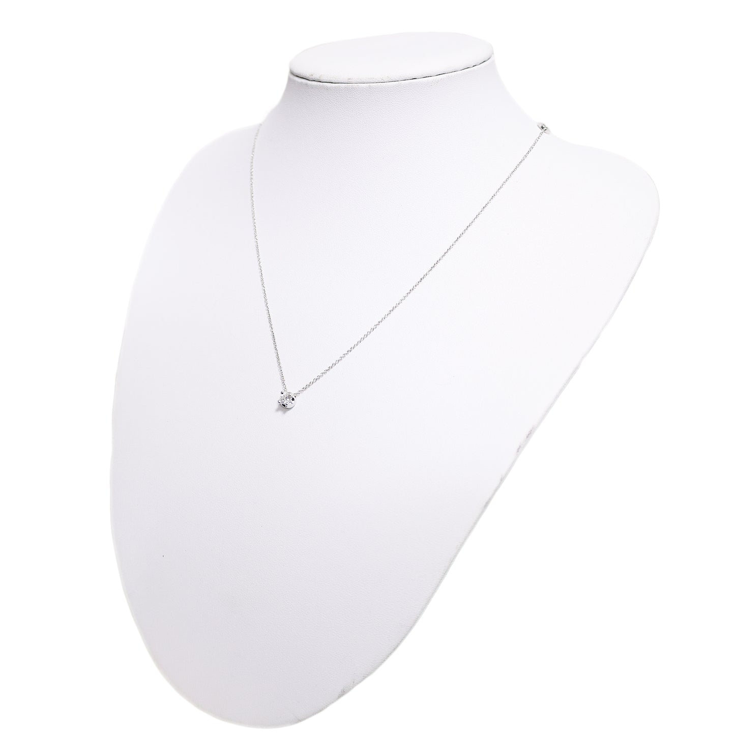 BVLGARI ブルガリ  コロナ ダイヤ K18WG  0.3ct 1粒ダイヤ  シルバー  レディース ネックレス